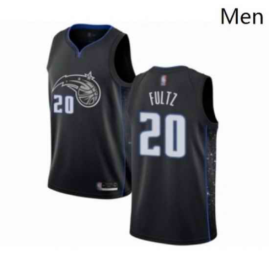 Mens Orlando Magic 20 Markelle Fultz Authentic Black Basketball Jersey City Edition